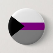 Demisexual Flag Rainbow Genderdiversiteit Pride Ronde Button 5,7 Cm (Voorkant)