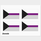 Demisexual Flag Rechthoekige Sticker (Vel)