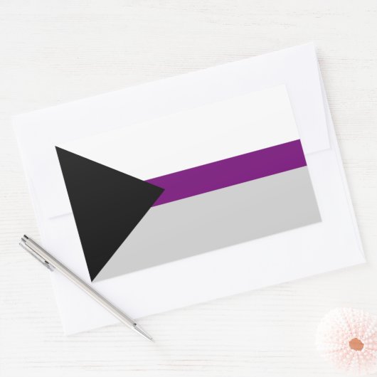 Demisexual Flag Rechthoekige Sticker (Envelop)