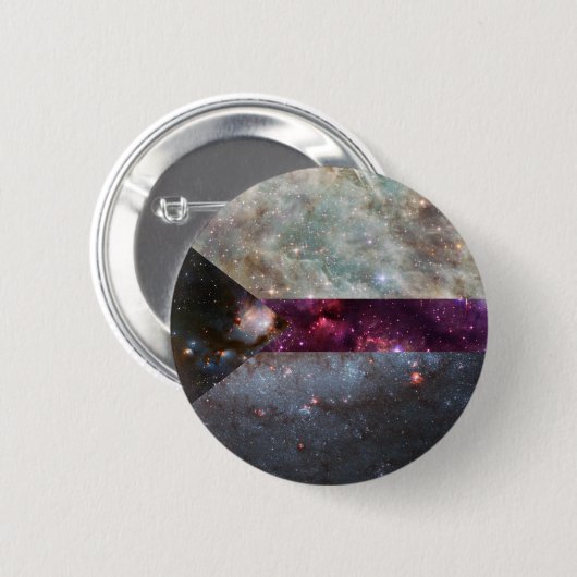 Demisexual nebula flag pin ronde button 5,7 cm (Voorkant /achterkant)