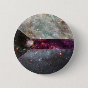 Demisexual nebula flag pin ronde button 5,7 cm