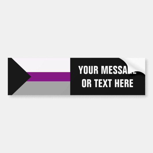 Demisexual Pride Bumpersticker (Voorkant)