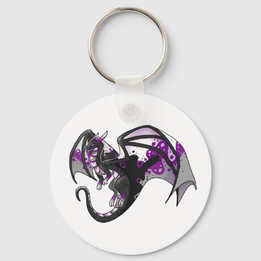 Demisexual Pride Dragon Sleutelhanger (Voorkant)