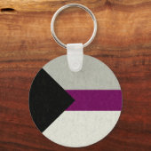 Demisexual Pride Flag Colored Background Design Sleutelhanger (Voorkant)