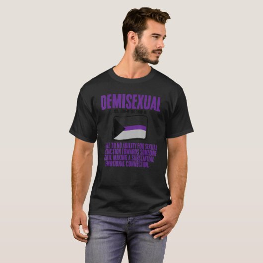 Demisexual Pride Flag Definition T-shirt (Voorkant volledig)