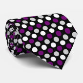 Demisexual Pride Flag Kleuren Polkadots Stropdas (Opgerold)