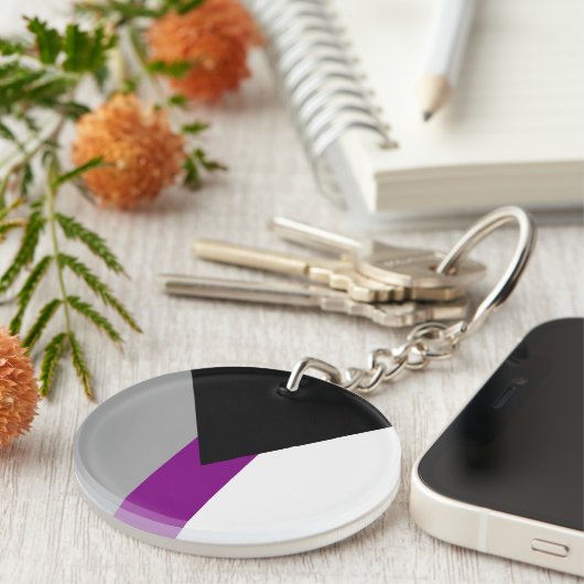 Demisexual Pride Flag Sleutelhanger (Voorkant Rechts)