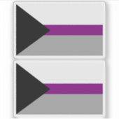 Demisexual Pride Sticker (Voorkant)