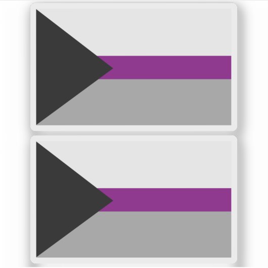 Demisexual Pride Sticker (Voorkant)
