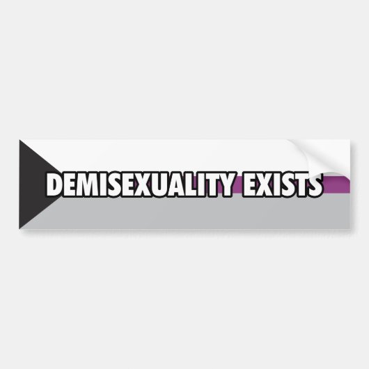 Demisexualiteit bestaat uit Bumpersticker (Voorkant)