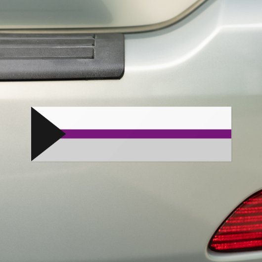 Demisexualiteitsvlag Bumpersticker (Op auto)