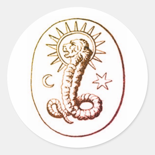 Demiurge-Sticker van het Symbool Klassic Round Ronde Sticker (Voorkant)
