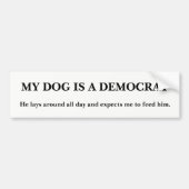 Democat Dog Bumpersticker (Voorkant)