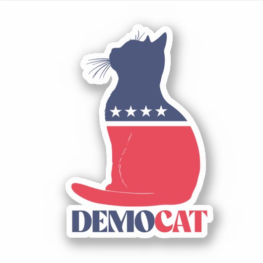 Democat Sticker (Voorkant)