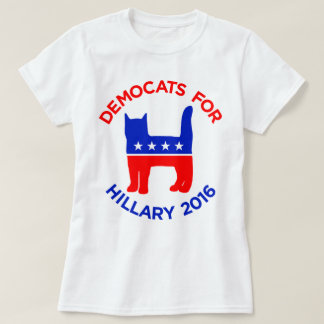 "Democats for Hillary 2016" T-shirt voor vrouwen