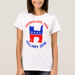 "Democats for Hillary 2016" T-shirt voor vrouwen
