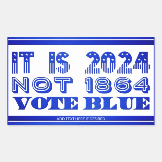 Democraat 2024 rechthoekige sticker (Voorkant)