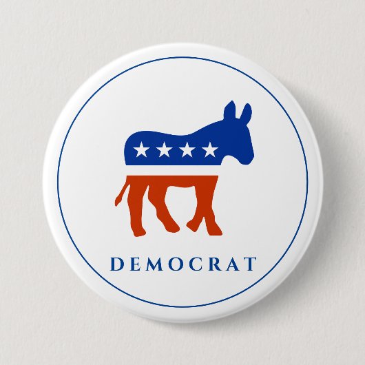 Democraat Button Pin (Voorkant)