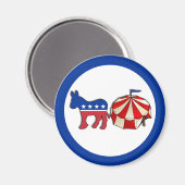 Democraat Circus Donkey Magnet (Voorkant / Achterkant)