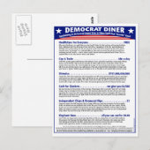 Democraat Diner Briefkaart (Voorkant / Achterkant)