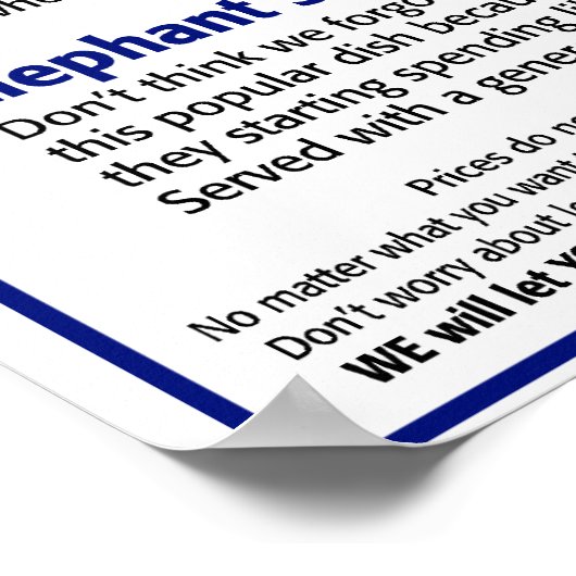 Democraat Diner Poster (Hoek)