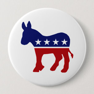 Democraat Donkey 1 Ronde Button 4,0 Cm