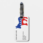 Democraat Donkey Bagagelabel (Achterkant verticaal)