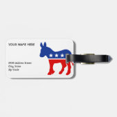 Democraat Donkey Bagagelabel (Achterkant horizontaal)