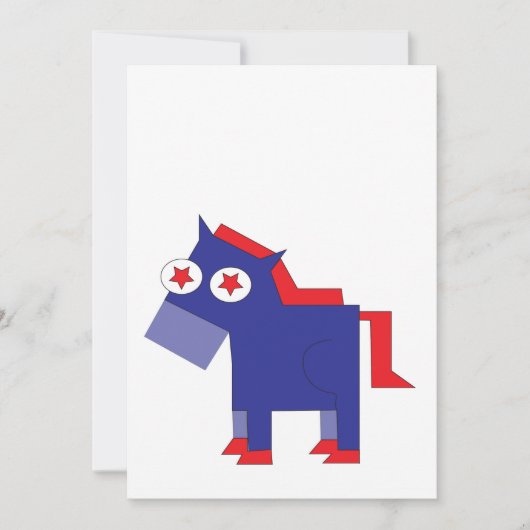 Democraat Donkey Blank Kaart (Voorkant)