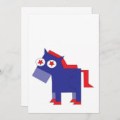 Democraat Donkey Blank Kaart (Voorkant / Achterkant)