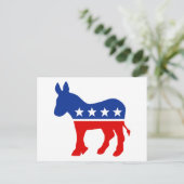 Democraat Donkey Briefkaart (Staand voorkant)