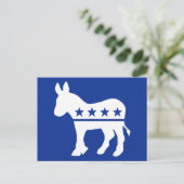 Democraat Donkey Briefkaart (Staand voorkant)