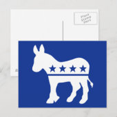 Democraat Donkey Briefkaart (Voorkant / Achterkant)