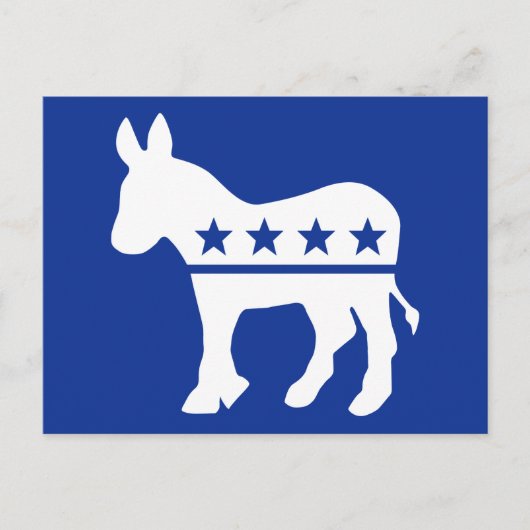 Democraat Donkey Briefkaart (Voorkant)