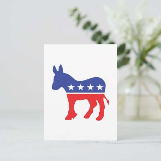 Democraat Donkey Briefkaart (Staand voorkant)