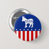 Democraat Donkey Button (Voorkant /achterkant)
