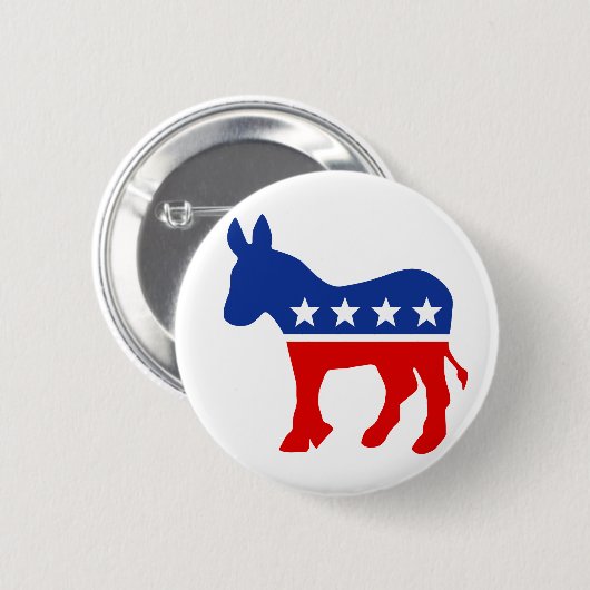Democraat Donkey Button (Voorkant /achterkant)
