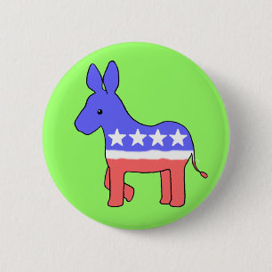 Democraat Donkey Button