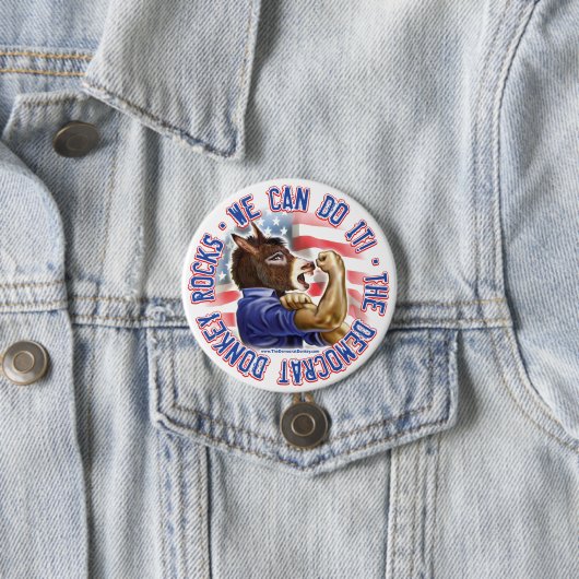 Democraat Donkey Button  (In situ)