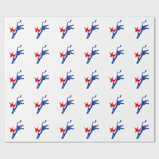 Democraat Donkey Cadeaupapier (Vlak)