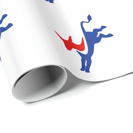 Democraat Donkey Cadeaupapier (Rol Hoek)