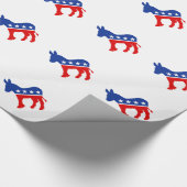 Democraat Donkey Cadeaupapier (Hoek)