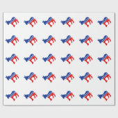 Democraat Donkey Cadeaupapier (Vlak)