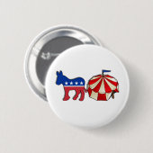 Democraat Donkey Circus Ronde Button 5,7 Cm (Voorkant /achterkant)