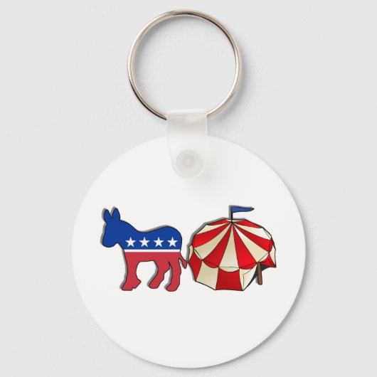 Democraat Donkey Circus Sleutelhanger (Voorkant)