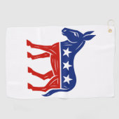 Democraat Donkey Golfhanddoek (Horizontaal)
