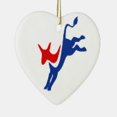 Democraat Donkey Heart Ornament (Rechts)