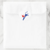 Democraat Donkey Heart Sticker (Tas)