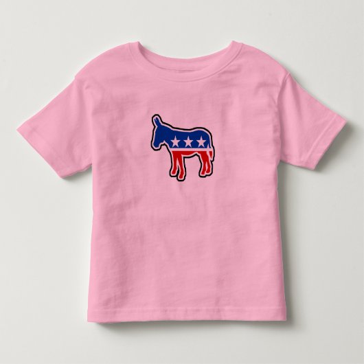 Democraat Donkey Kinder Shirts (Voorkant)