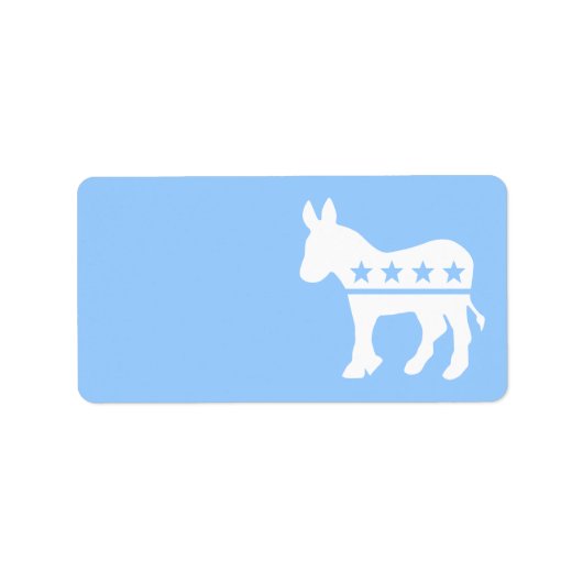 Democraat Donkey Label (Voorkant)